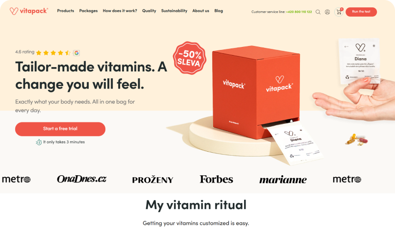 VitaPack — quiz-led international supplement commerce on Shopify Markets